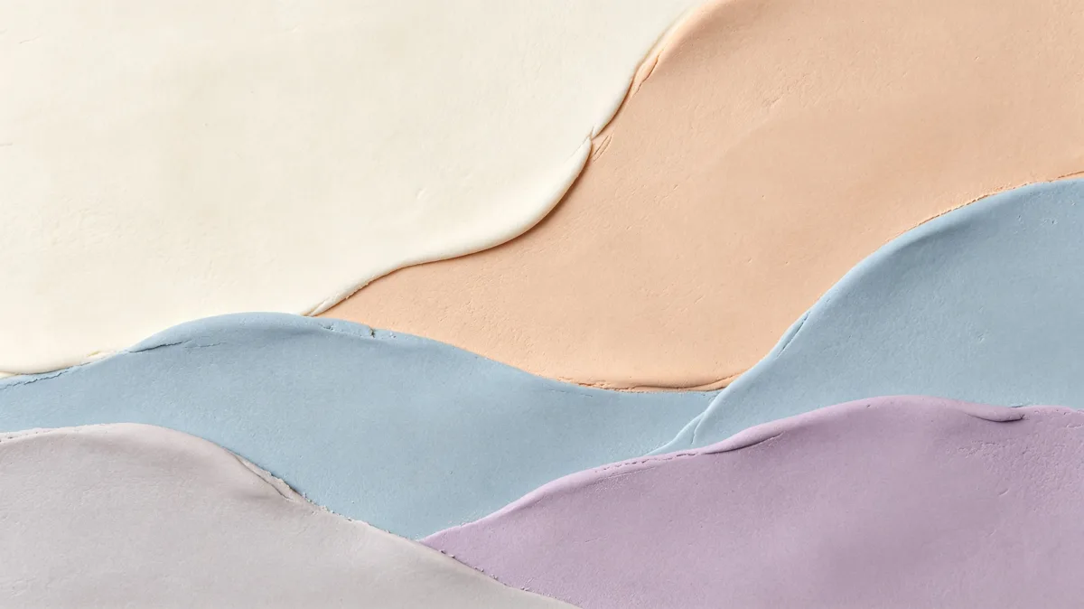 Pastel Paper Cut Hills Abstract