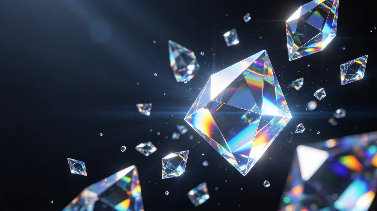 Floating Diamond Crystals