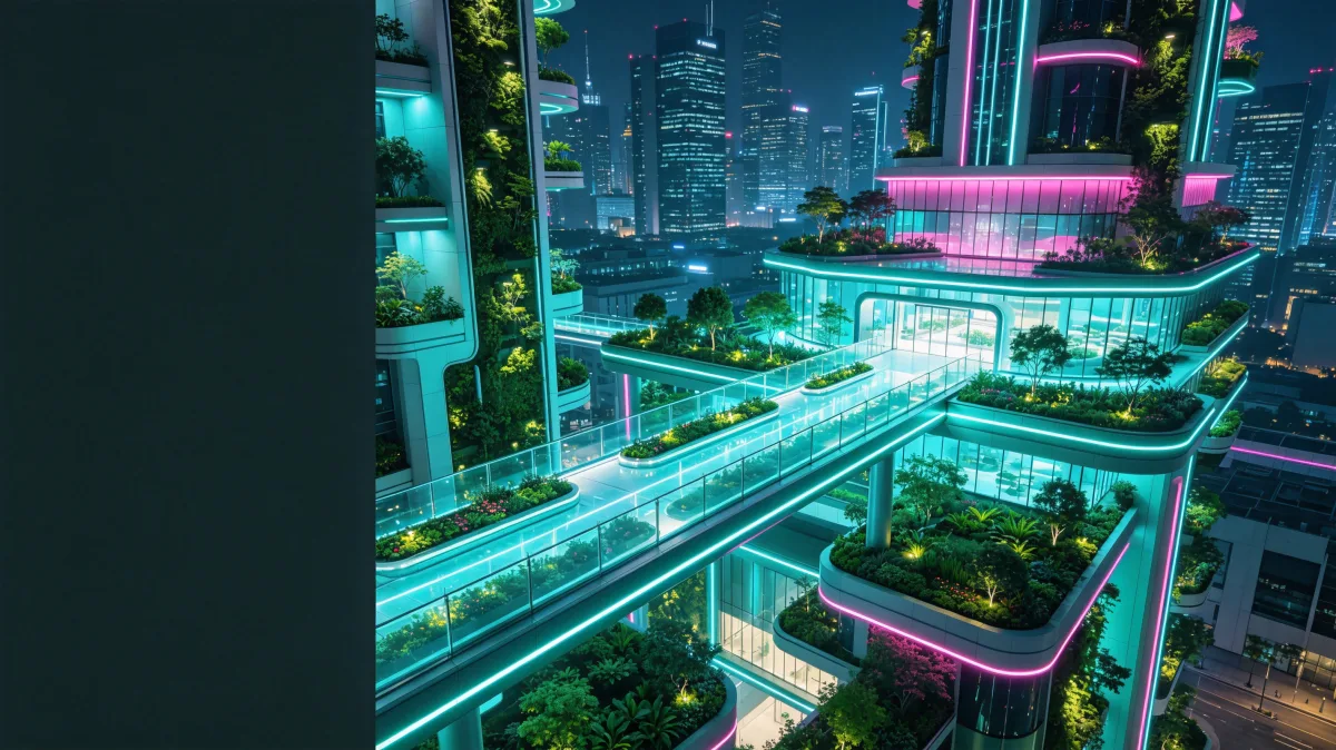 Neon Futuristic Lab Interior