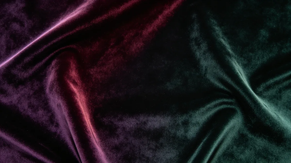 Dark Iridescent Velvet Fabric