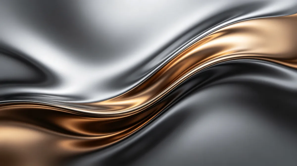 Liquid Chrome And Bronze Wave