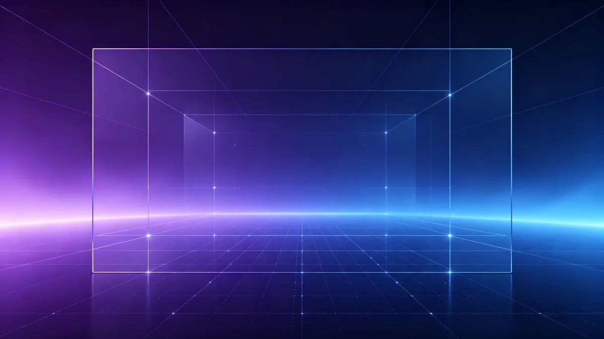 Blue Purple Futuristic Frame