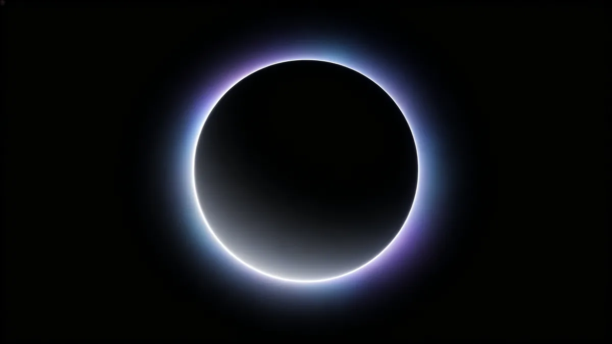 Solar Eclipse On Black Space
