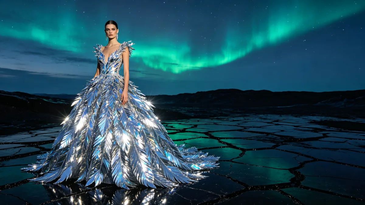 Aurora Fashion Dress On Frozen Lake