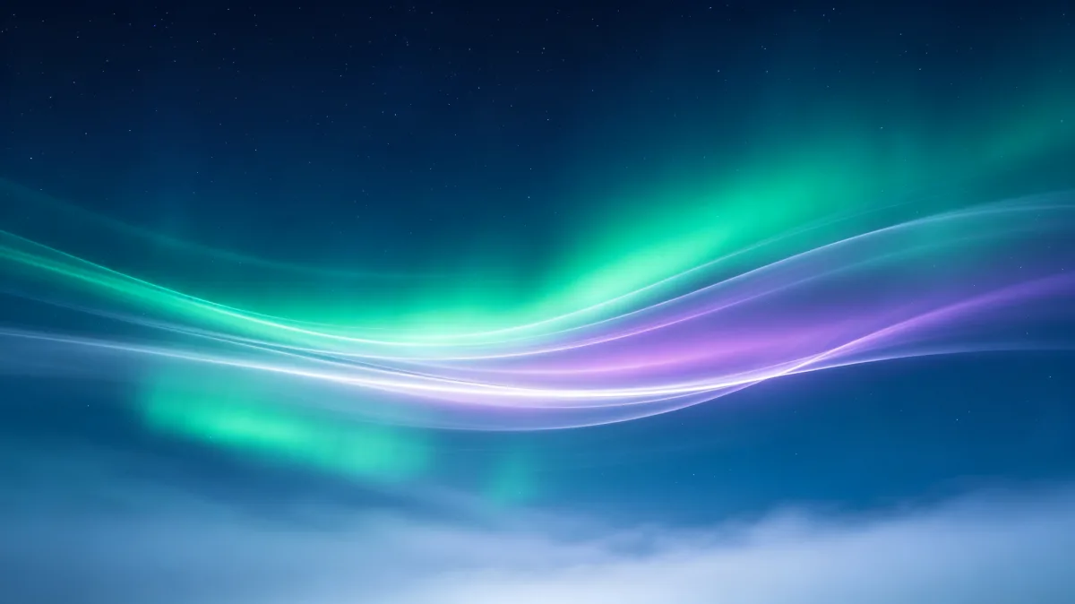 Aurora Light Wave Over Clouds