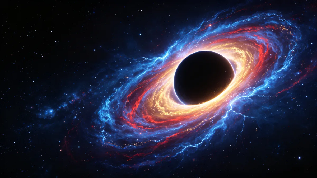 Black Hole Galaxy In Deep Space